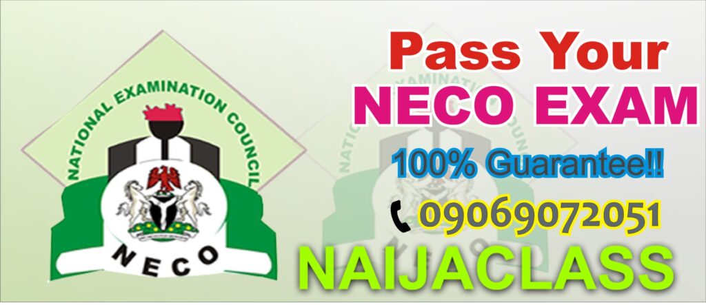 Neco 2024 Expo Answer