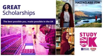 GREAT Postgraduate Scholarships in UK