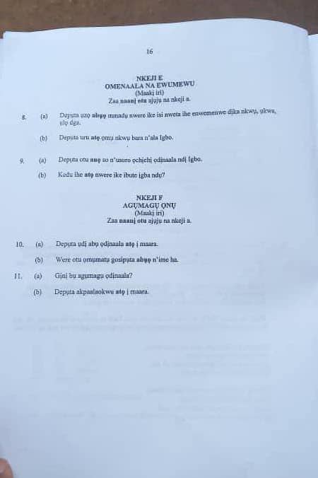 Neco 2025 Igbo Language Question And Answer Expo 2 Neco 2025 Igbo Language Question And Answer Expo 2