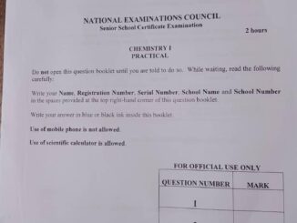 Neco Chemistry Practical 2025 Question And Answer