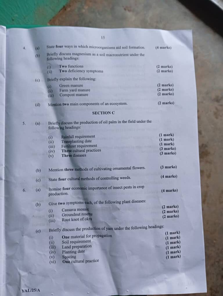 2025 NECO Agricultural Science Question and Answer (3)