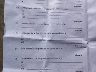 Neco 2025 Agric Practical Question And Answer