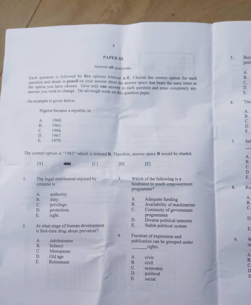 Neco 2025 Civic Education Expo Questions And Answers