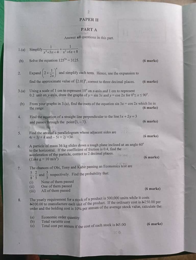 Neco 2025 Further Mathematics Expo Questions And Answers (4)