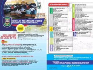 UNILORIN 2025 School of Preliminary and Remedial Studies Admission