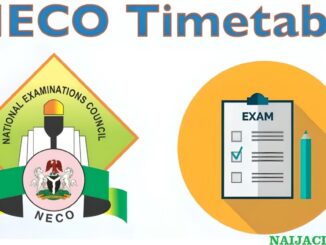 NECO GCE 2025 Timetable