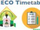 NECO GCE 2025 Timetable