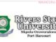 Rivers State University Announces commencement