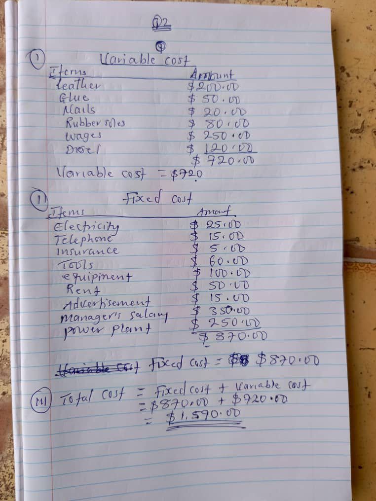Waec GCE 2025 Economics Question And Answer