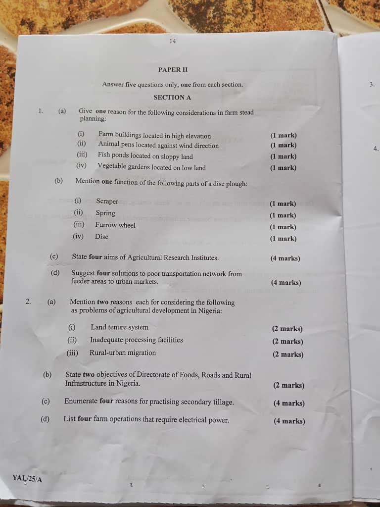 NECO GCE 2025 Agricultural Science Questions And Answers (2)