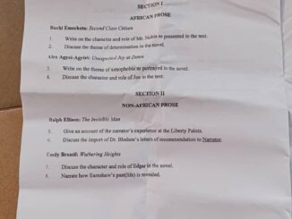 Neco GCE 2025 Literature in English Questions Answers