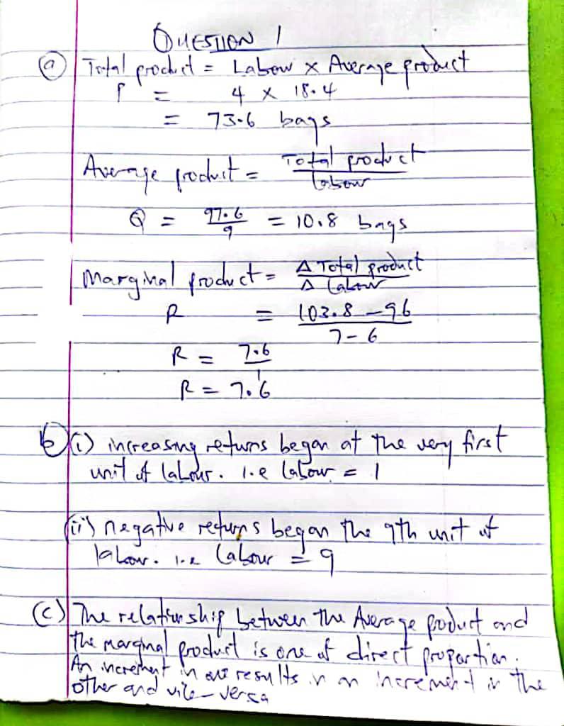 Waec GCE 2025 Economics Question And Answer