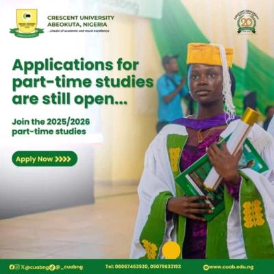 Crescent University Abeokuta opens admission into Part Time Degree Programm