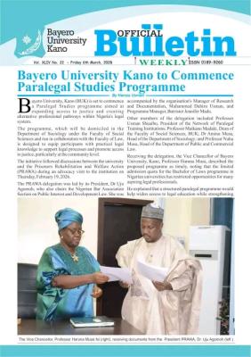 BUK to launch Paralegal Studies Programme