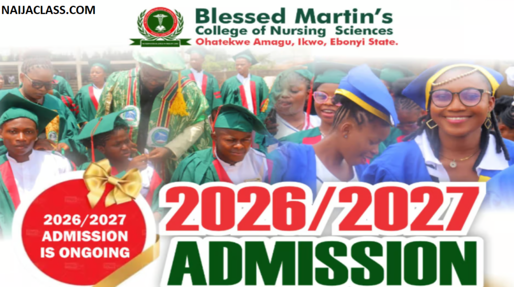 Blessed Martins College Of Nursing Post UTME Form