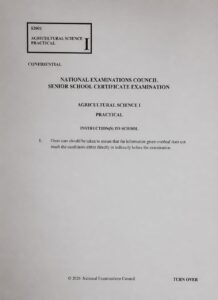 NECO 2026 Agricultural Science Practical Specimen (1)
