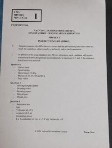 NECO 2026 Physics Practical Specimen