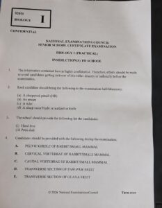 Neco 2026 Practical Specimens