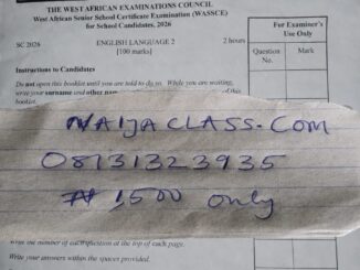 Waec 2026 English Language Answers