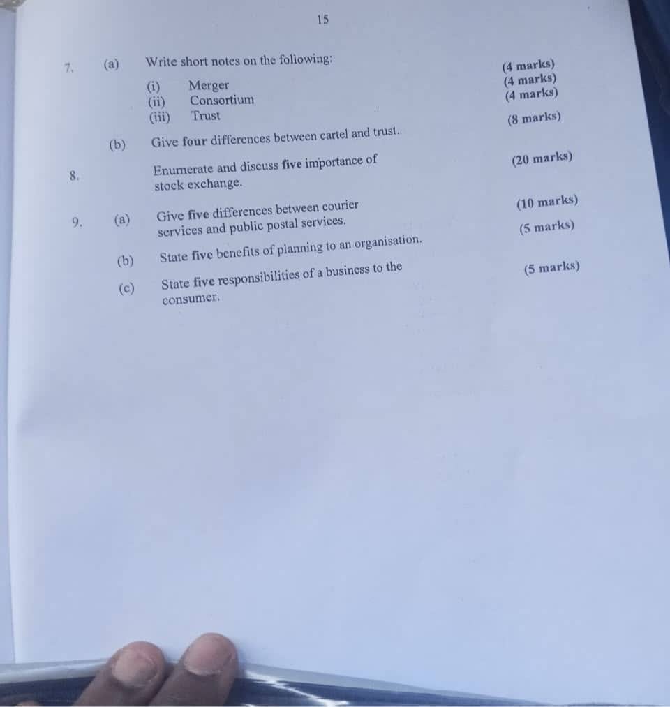NECO 2026 Commerce Questions And Answers