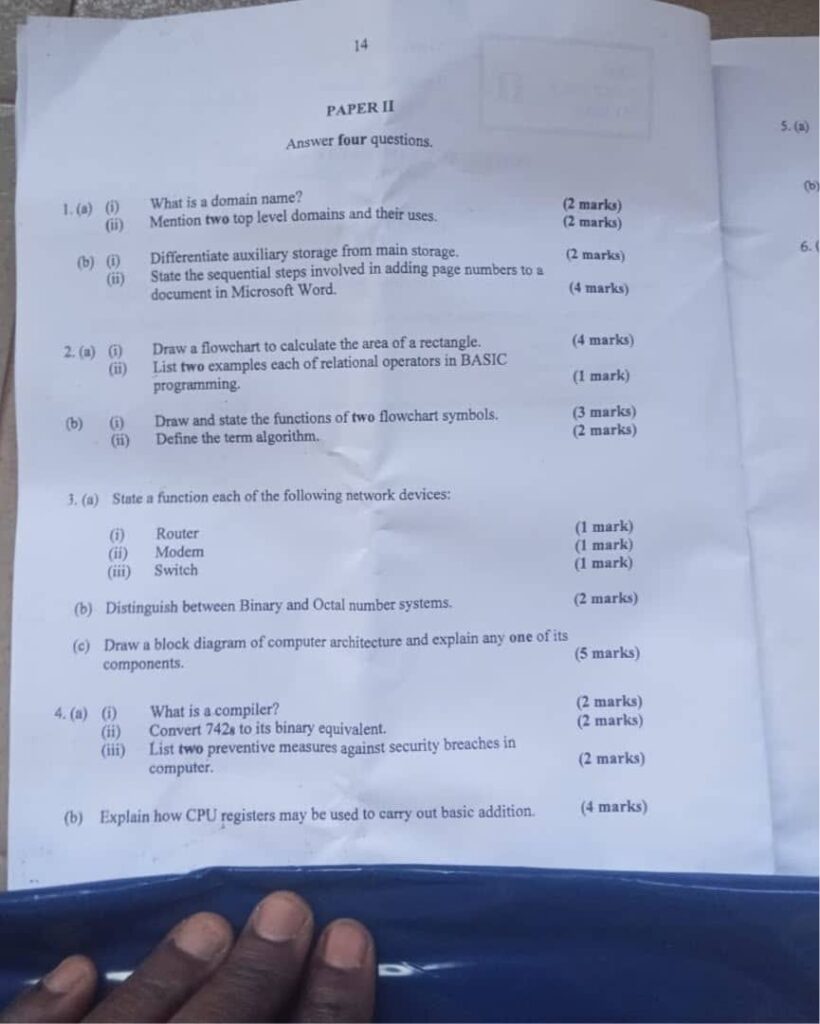 NECO 2026 Computer Studies Answers
