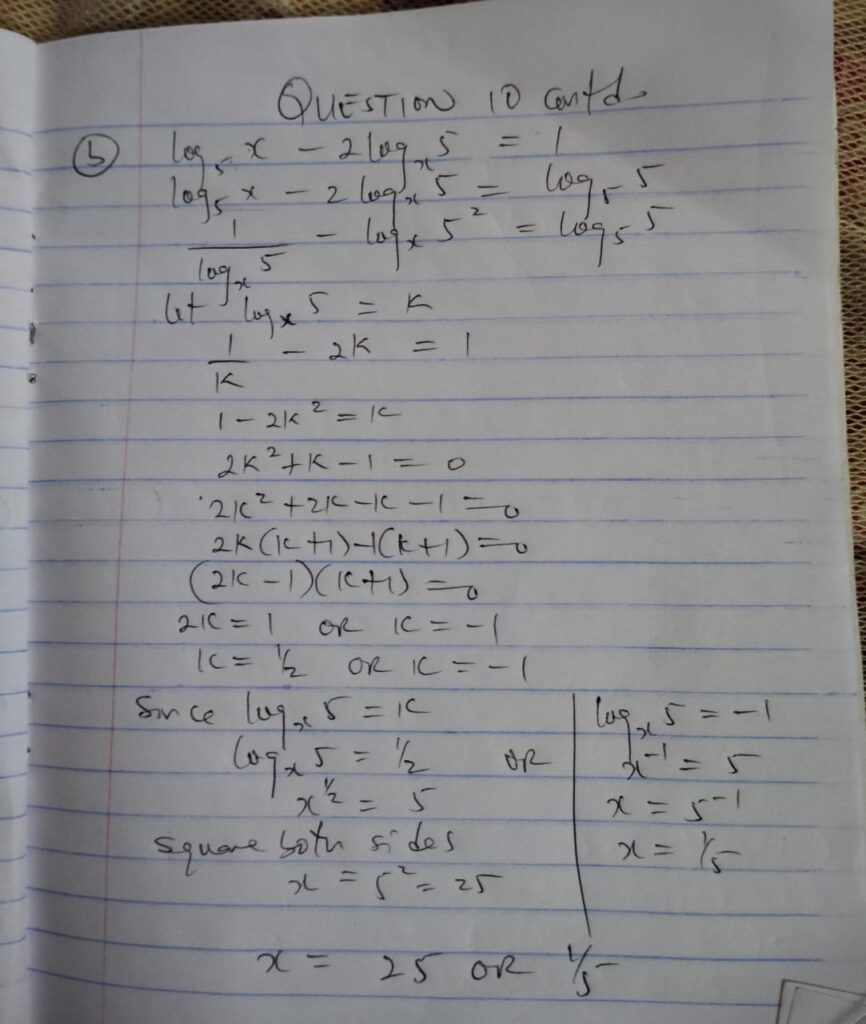 WAEC GCE 2026 Further Mathematics Questions and Answers 2